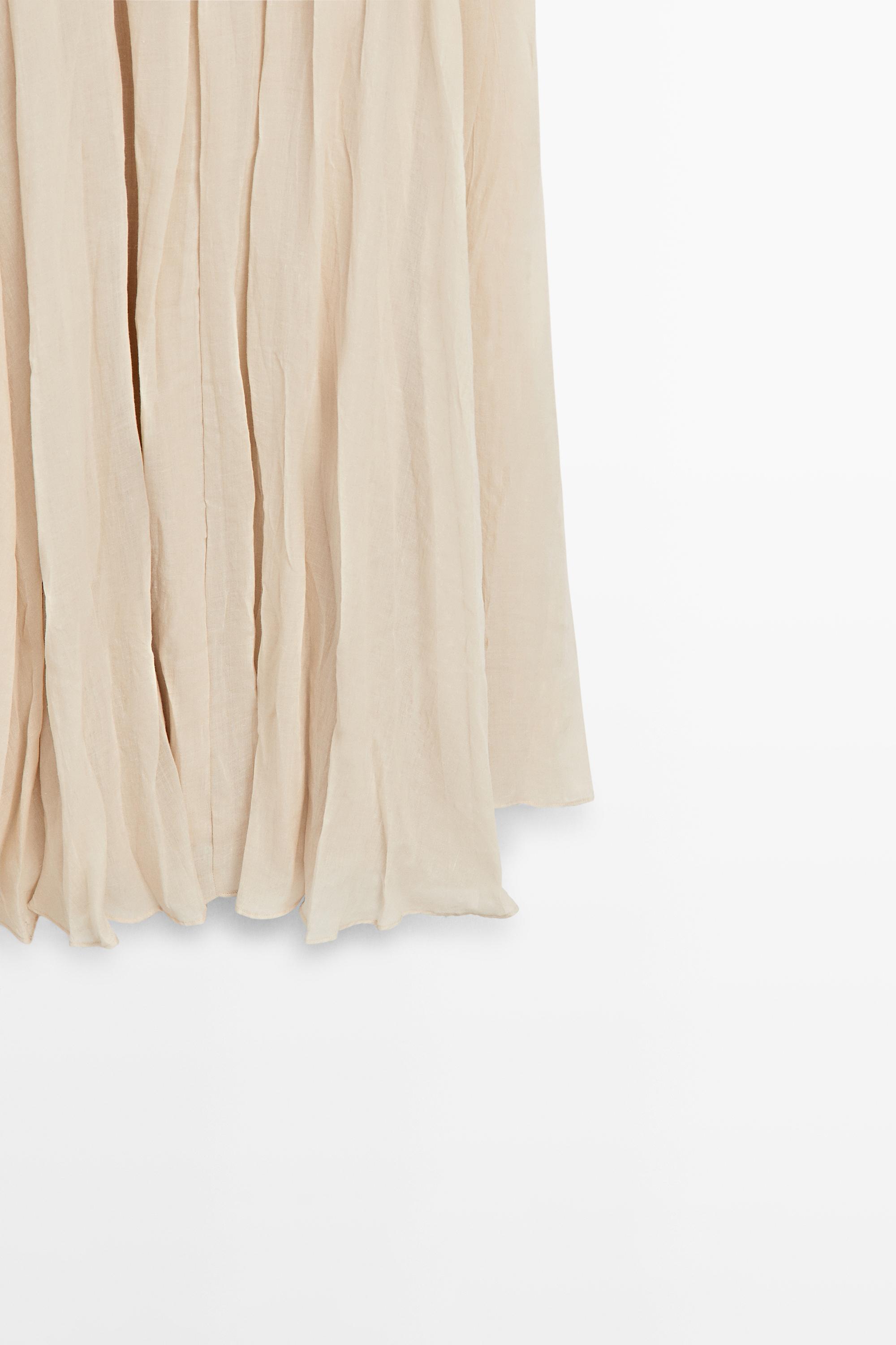 Robe midi fluide avec détail plissé
